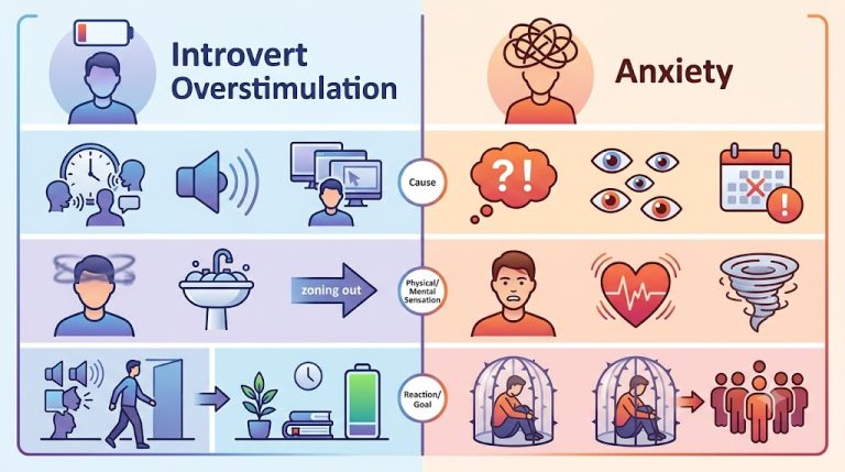 Introvert Overstimulation vs Anxiety: Know the Difference